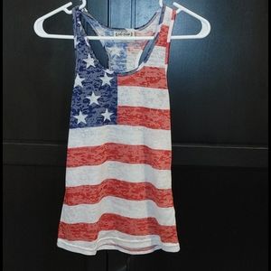 🇺🇸American flag: razor back tank